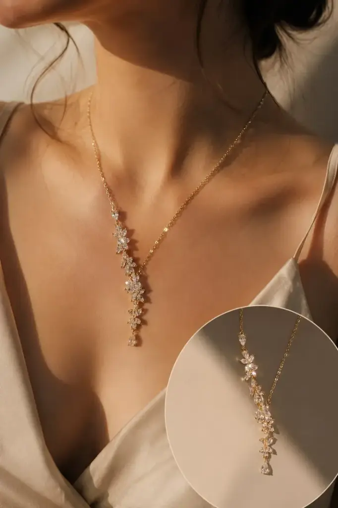 Gold Crystal Necklace