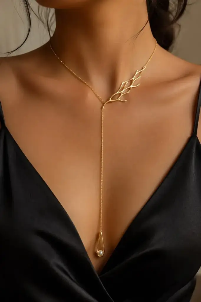 Leaf Lariat Necklace